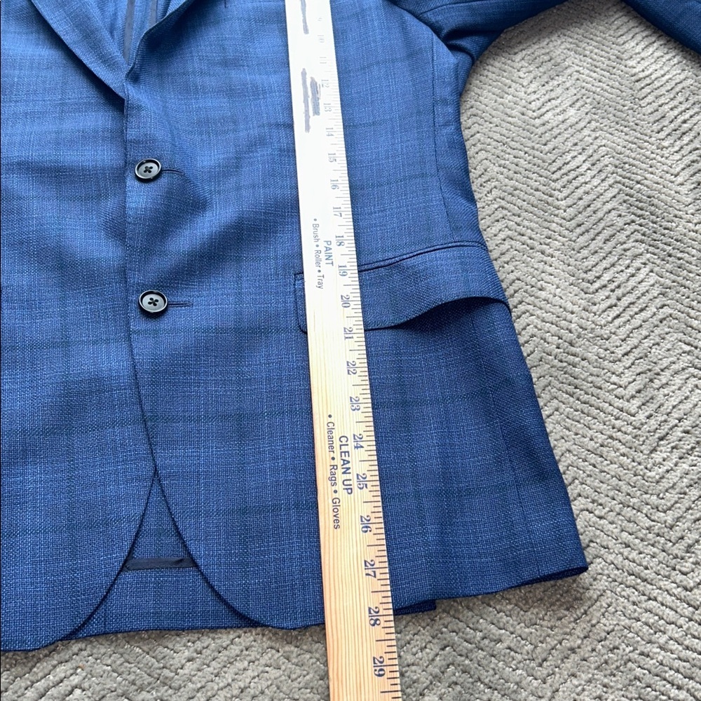 Hugo Boss Guabello Super 120 Blue Wool Blazer Sport Coat 40S Mens - Picture 11 of 12